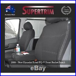 FRONT Bucket + Bench Seat Cover Fit Hyundai ILoad TQ-V 08-ON Neoprene Waterproof