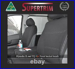 FRONT Bucket + Bench Seat Cover Fit Hyundai iLoad 2008 Now Neoprene Waterproof