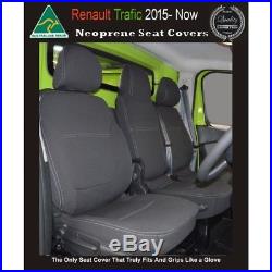 FRONT Bucket + Bench Seat Cover Fit Renault Trafic 2016-Now Neoprene Waterproof