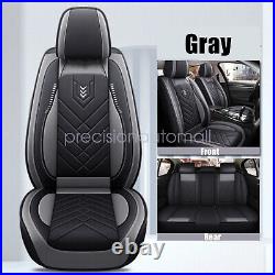 Faux Leather 5-Seat Cover Front & Rear Protector Cushion Full Surround For Honda