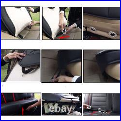 Faux Leather Car Seat Cover Full Set Seat Protection Universal Fit for Chrysler
