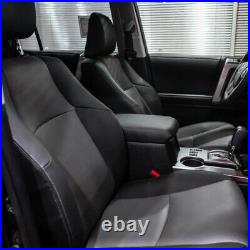 Faux Leather Front Seat Covers Custom Fit For Toyota 4runner 2015-2022 Black