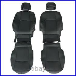 Faux Leather Front Seat Covers Custom Fit For Toyota 4runner 2015-2022 Black