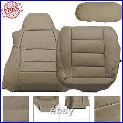 Fit 2003 2004 2005 06 07 Ford F250 F350 Lariat Synthetic Leather Seat Covers Tan