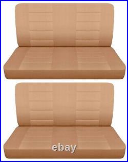 Fits 1936 Plymouth 4-dr sedan P2 Front and Rear bench seat covers tan custom