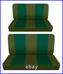 Fits 1959 Ford Galaxie sedan 4door Front and Rear bench seat covers green