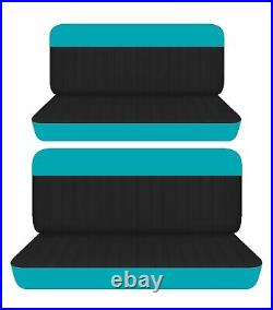 Fits 1963 Dodge 330 sedan 4 door Front and Rear bench seat covers blue black