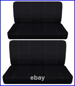 Fits 1964 Oldsmobile 98 sedan 4 door Front and Rear bench seat covers black