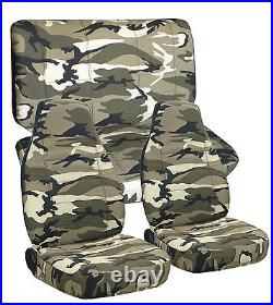Fits Toyota Tacoma Double Cab Front & Rear Camo Seat Covers Friendly