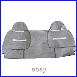 For 1999-2002 Ford F250 F350 F450 F550 Bench Bottom & Top Seat Cover Med Gray