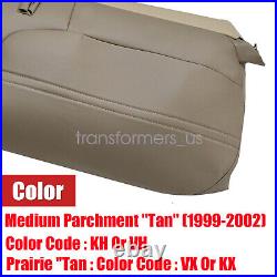 For 1999-2002 Ford F250 F350 F450 F550 Bench Bottom Top Seat Cover Med Tan