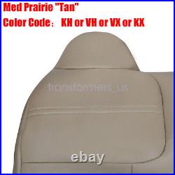 For 1999-2002 Ford F250 F350 F450 F550 Bench Bottom Top Seat Cover Med Tan