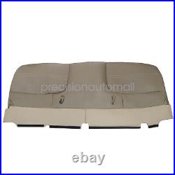 For 1999-2002 Ford F250 F350 F450 Front Bench Bottom+Top Leather Seat Cover Tan