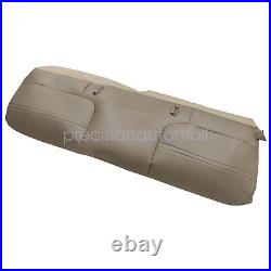 For 1999-2002 Ford F250 F350 F450 Front Bench Bottom+Top Leather Seat Cover Tan