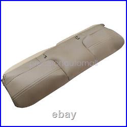 For 1999-2002 Ford F250 F350 F450 Front Bench Bottom+Top Leather Seat Cover Tan