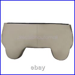 For 1999-2002 Ford F250 F350 F450 Front Bench Bottom+Top Leather Seat Cover Tan