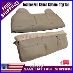 For 1999-2002 Ford F450 F550 XL Replacement Bench Bottom & Top Seat Cover Tan
