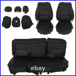 For 19-21 Chevy Silverado 1500 2500 3500 Crew Cab Front & Rear Set Seat Cover WT