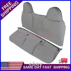 For 2003-2007 Ford F450 F550 XL Replacement Bench Bottom & Top Seat Cover Gray