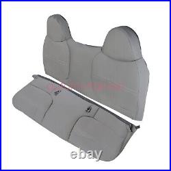For 2003-2007 Ford F450 F550 XL Replacement Bench Bottom & Top Seat Cover Gray