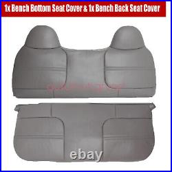 For 2003-2007 Ford F450 F550 XL Replacement Bench Bottom & Top Seat Cover Gray