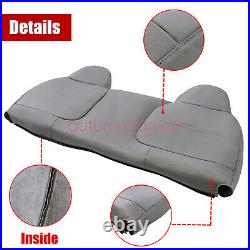 For 2003-2007 Ford F450 F550 XL Replacement Bench Bottom & Top Seat Cover Gray