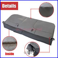 For 2003-2007 Ford F450 F550 XL Replacement Bench Bottom & Top Seat Cover Gray