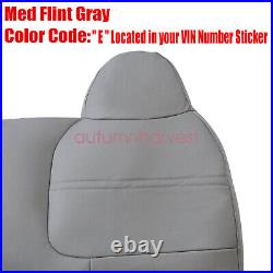 For 2003-2007 Ford F450 F550 XL Replacement Bench Bottom & Top Seat Cover Gray