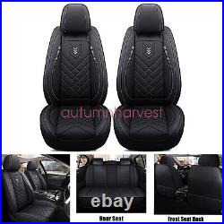For 2003-2017 Jeep Wrangler Faux Leather Front+Rear Seat Cover Protector Cushion