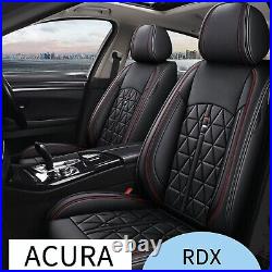 For Acura RDX 2012-2023 Car 5 Seat Covers Front & Rear Faux Leather Cushion Pad