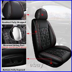 For Acura RDX 2012-2023 Car 5 Seat Covers Front & Rear Faux Leather Cushion Pad