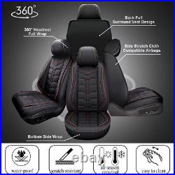 For Cadillac SRX 2010-2016 Car Front&Rear 5 Seat Covers Cushion Pad Fuax Leather