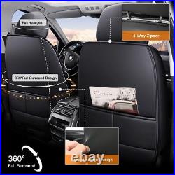 For Chevrolet Blazer 2019-2024 PU Leather Front&Rear 5-Seat Covers Gray+Black