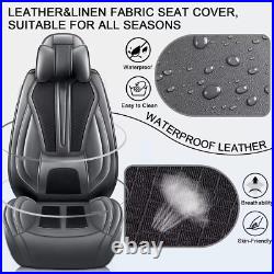 For Chevrolet Blazer 2019-2024 PU Leather Front&Rear 5-Seat Covers Gray+Black