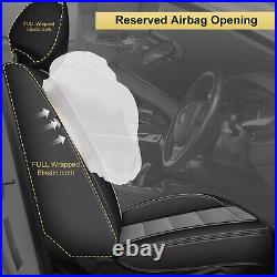 For Chevrolet Equinox 2011-2021 Front Rear Car Seat Covers Full Set PU Leather