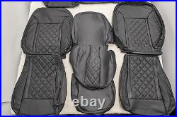 For Chevrolet Silverado Crew 1500 2022-2023 Diamond Leather Seat Covers LQ6
