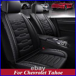 For Chevrolet Tahoe 2011-2022 Front&Rear Car 5-Seat Cover Cushion PU Leather Set