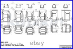 For Chevrolet Traverse 7 Passenger LT 2018-2023 Black Leather Seat Covers T245