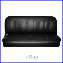 For Chevy K30 Pickup 69-70 Front Black Walrus Grain Vinyl Bench Seat Cover
