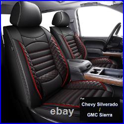 For Chevy Silverado/GMC Sierra 1500 2500/3500HD 2019-2026 Car 5-Seat Covers Red