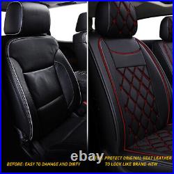 For Chevy Silverado GMC Sierra 1500 2500 Leather Car Seat Cover 5 Seat Front EOA