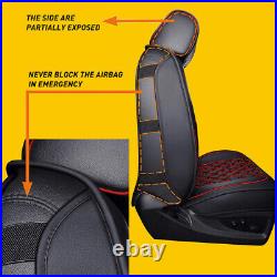 For Chevy Silverado GMC Sierra 1500 2500 Leather Car Seat Cover 5 Seat Front Set