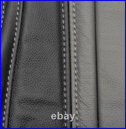For Dodge Charger SXT 2020-2023 Black Grey Leather Seat Covers LQ45