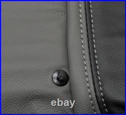 For Dodge Charger SXT 2020-2023 Black Grey Leather Seat Covers LQ45