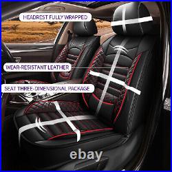 For Dodge Ram 1500 2009-2021 Car Front&Rear 5-Seat Covers PU Leather Cushion Set