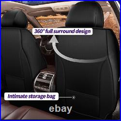 For Dodge Ram 1500 2009-2021 Car Front&Rear 5-Seat Covers PU Leather Cushion Set