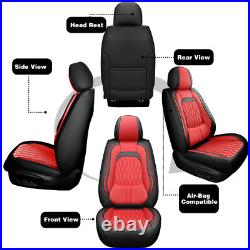 For Dodge Ram 1500 2009-2023 2500 3500 Pickup Trucks Leather Car Seat Covers Red