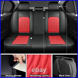 For Dodge Ram 1500 2009-2023 2500 3500 Pickup Trucks Leather Car Seat Covers Red