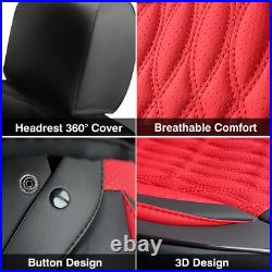 For Dodge Ram 1500 2009-2023 2500 3500 Pickup Trucks Leather Car Seat Covers Red