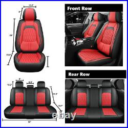 For Dodge Ram 1500 2009-2023 2500 3500 Pickup Trucks Leather Car Seat Covers Red